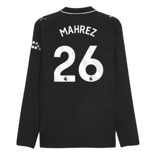 2025-2026 Man City Authentic Long Sleeve Away Shirt (Mahrez 26)