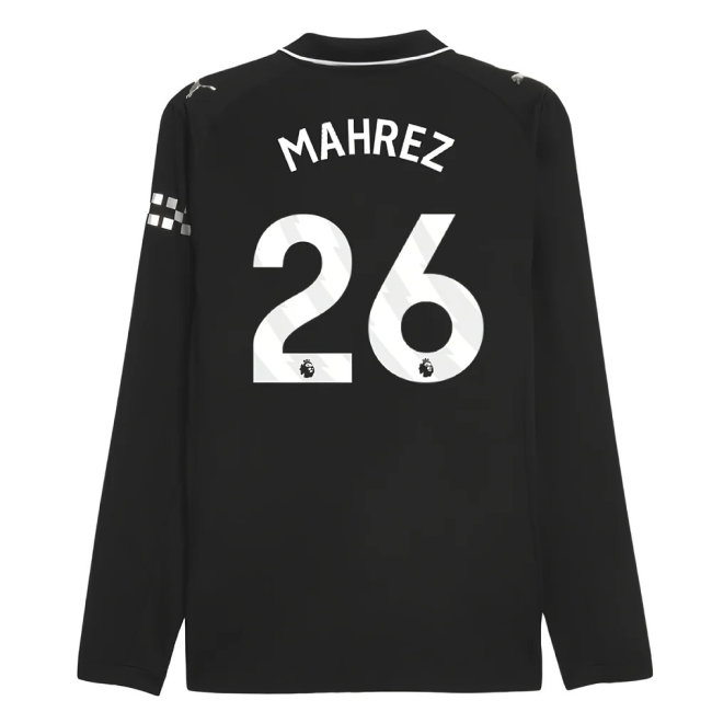 2025-2026 Man City Authentic Long Sleeve Away Shirt (Mahrez 26)