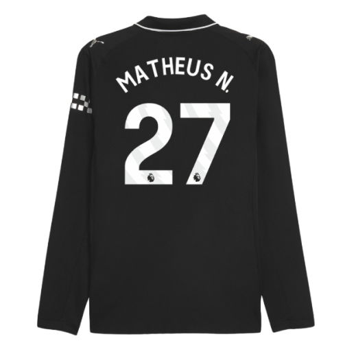 2025-2026 Man City Authentic Long Sleeve Away Shirt (Matheus N. 27)