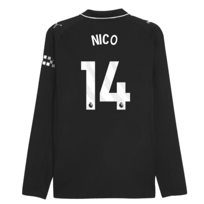 2025-2026 Man City Authentic Long Sleeve Away Shirt (Nico 14)
