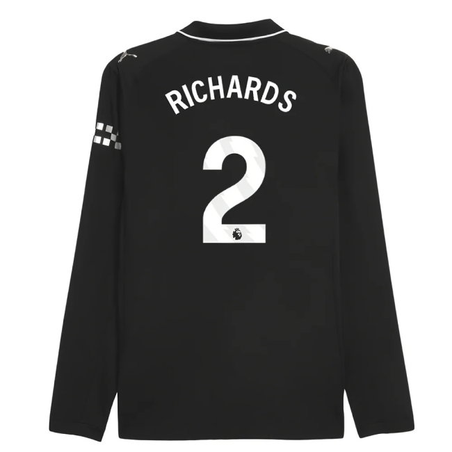 2025-2026 Man City Authentic Long Sleeve Away Shirt (Richards 2)