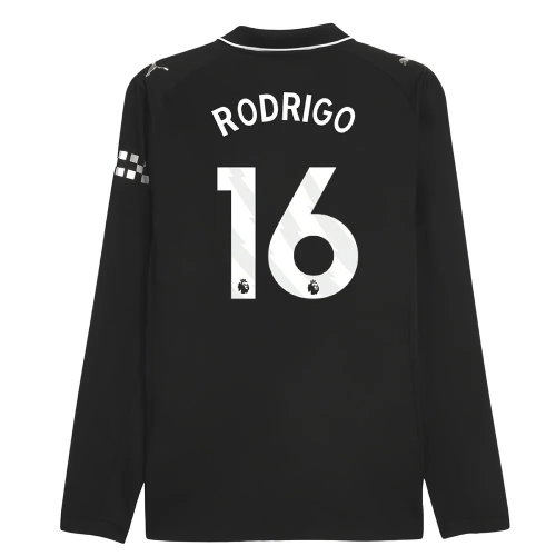 2025-2026 Man City Authentic Long Sleeve Away Shirt (Rodrigo 16)