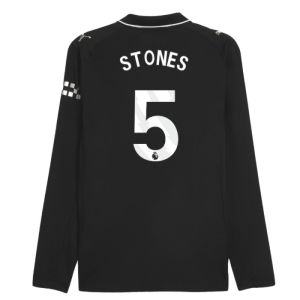 2025-2026 Man City Authentic Long Sleeve Away Shirt (Stones 5)