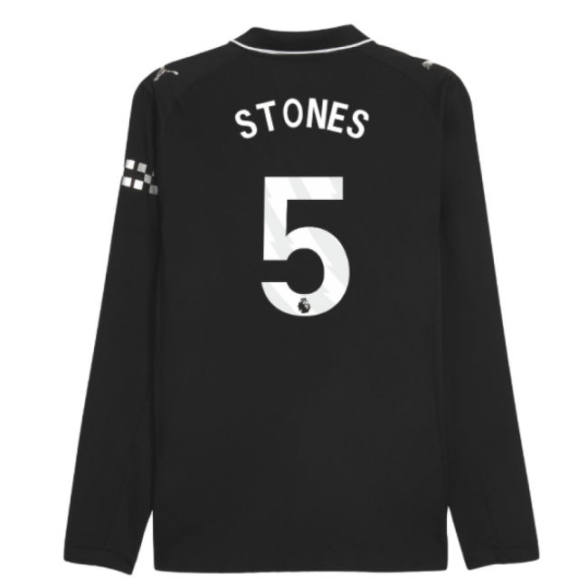 2025-2026 Man City Authentic Long Sleeve Away Shirt (Stones 5)