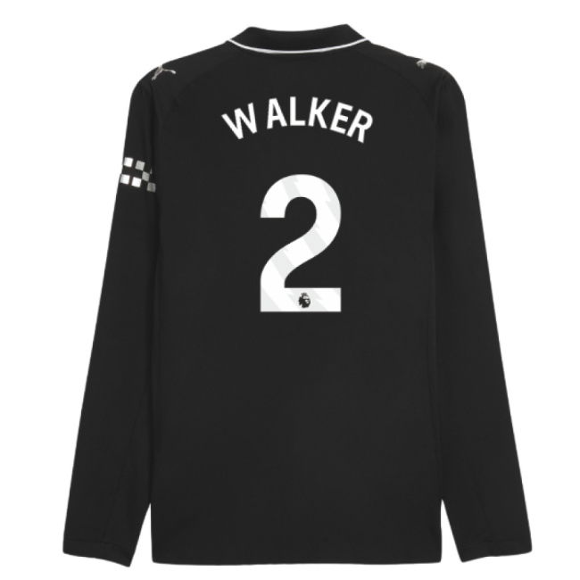 2025-2026 Man City Authentic Long Sleeve Away Shirt (Walker 2)