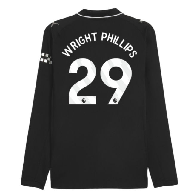 2025-2026 Man City Authentic Long Sleeve Away Shirt (Wright Phillips 29)