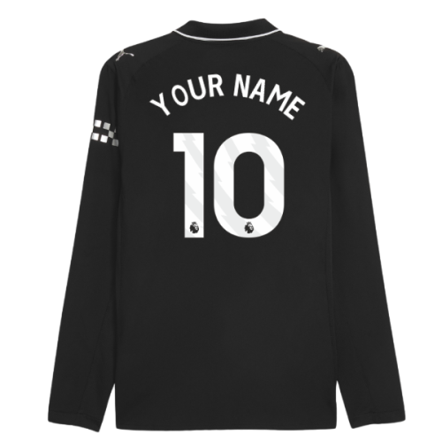 2025-2026 Man City Authentic Long Sleeve Away Shirt (Your Name)