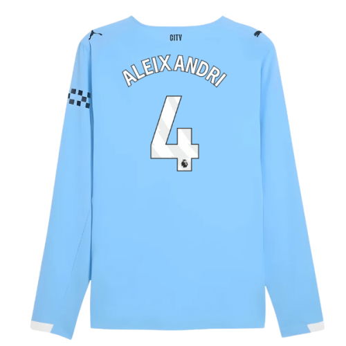 2025-2026 Man City Authentic Long Sleeve Home Shirt (Aleixandri 4)