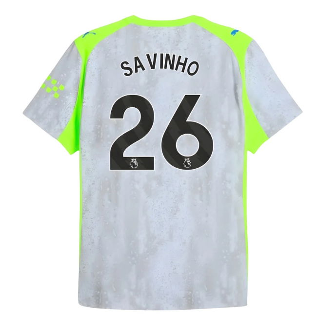 2025-2026 Man City Authentic Third Shirt (Savinho 26)