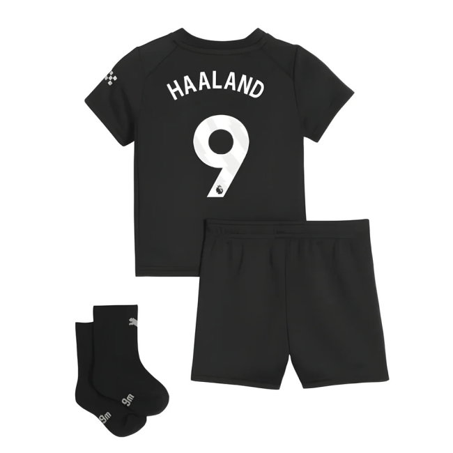 2025-2026 Man City Away Baby Kit (Haaland 9)