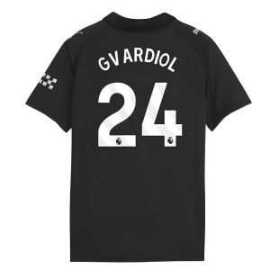 2025-2026 Man City Away Shirt (Kids) (Gvardiol 24)