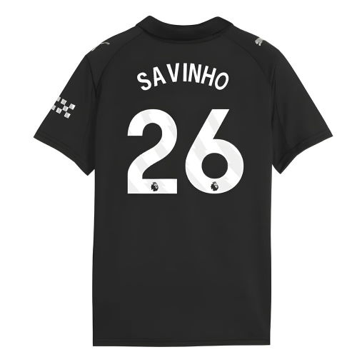 2025-2026 Man City Away Shirt (Kids) (Savinho 26)  2025-2026 Man City Away Shirt (Kids) (Savinho 26)