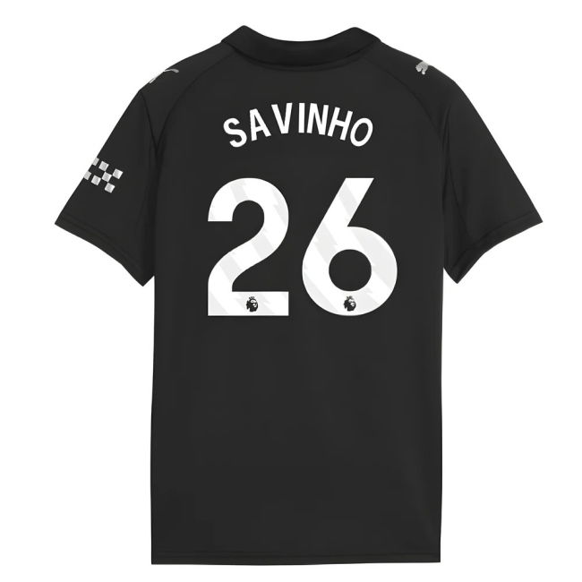 2025-2026 Man City Away Shirt (Kids) (Savinho 26)