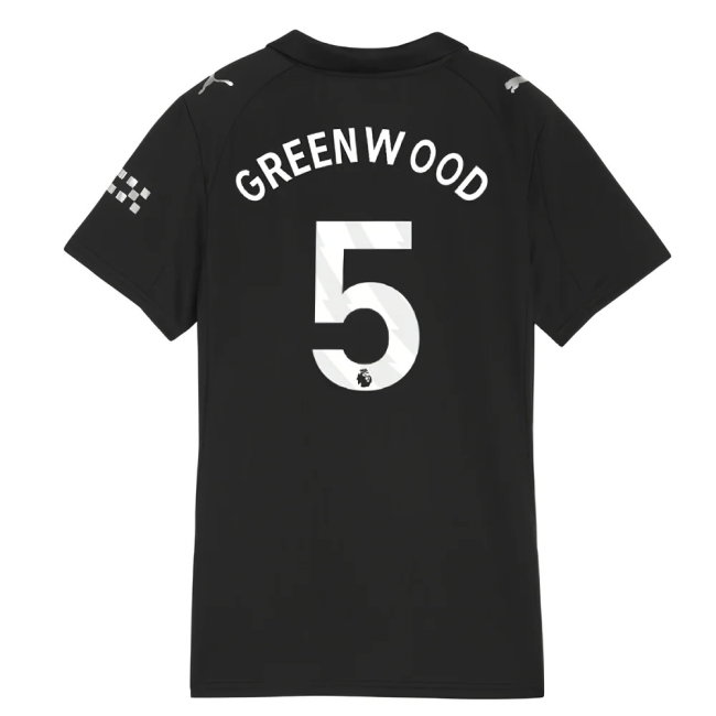 2025-2026 Man City Away Shirt (Womens) (Greenwood 5)