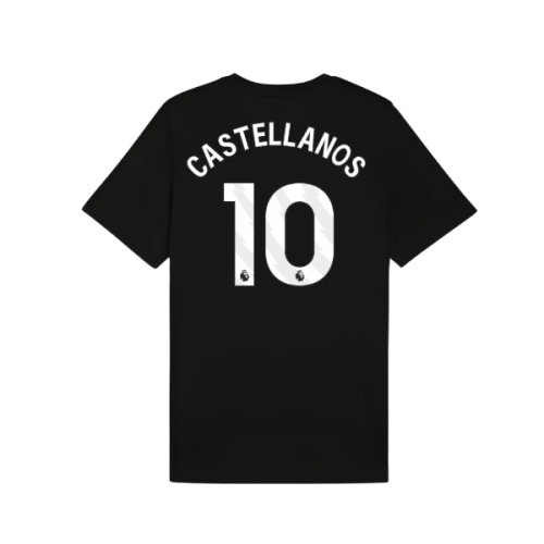 2025-2026 Man City FtblESS Tee (Black) (Castellanos 10)