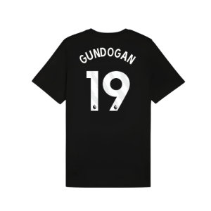 2025-2026 Man City FtblESS Tee (Black) (Gundogan 19)
