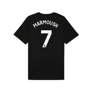 2025-2026 Man City FtblESS Tee (Black) (Marmoush 7)