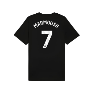 2025-2026 Man City FtblESS Tee (Black) (Marmoush 7)