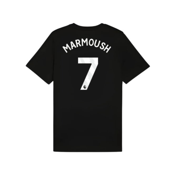 2025-2026 Man City FtblESS Tee (Black) (Marmoush 7)