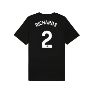 2025-2026 Man City FtblESS Tee (Black) (Richards 2)