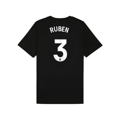 2025-2026 Man City FtblESS Tee (Black) (Ruben 3)