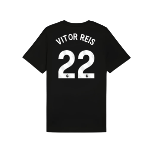 2025-2026 Man City FtblESS Tee (Black) (Vitor Reis 22)