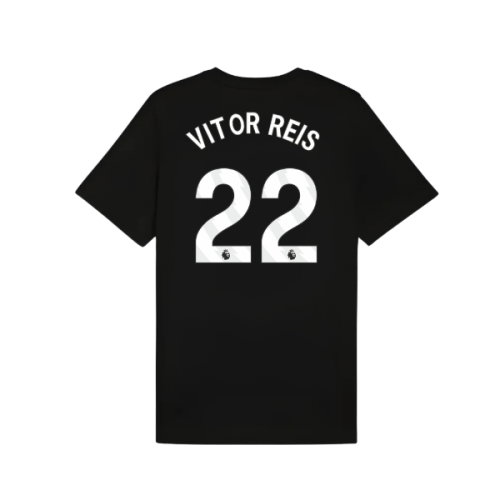 2025-2026 Man City FtblESS Tee (Black) (Vitor Reis 22)