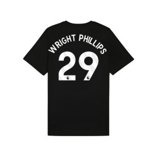 2025-2026 Man City FtblESS Tee (Black) (Wright Phillips 29)