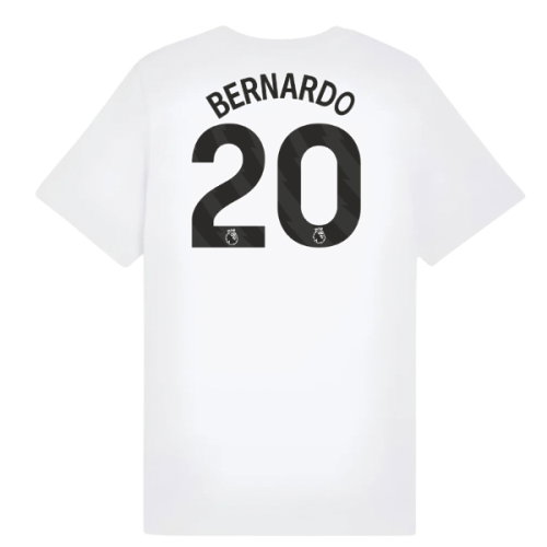 2025-2026 Man City FtblESS Tee (White) - Kids (Bernardo 20)