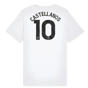 2025-2026 Man City FtblESS Tee (White) - Kids (Castellanos 10)