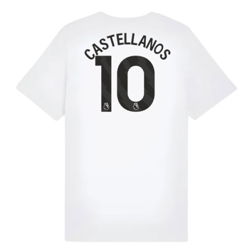 2025-2026 Man City FtblESS Tee (White) - Kids (Castellanos 10)