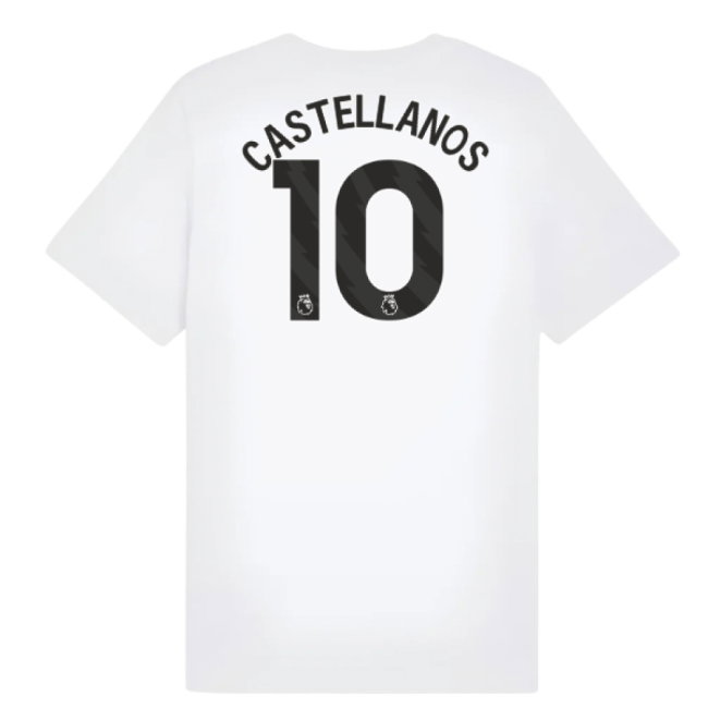 2025-2026 Man City FtblESS Tee (White) - Kids (Castellanos 10)