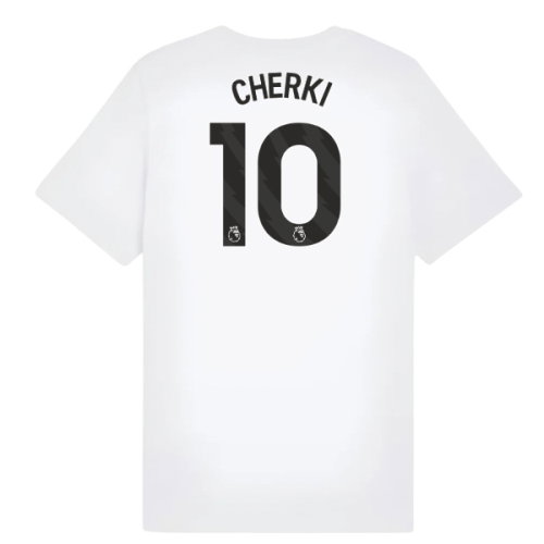 2025-2026 Man City FtblESS Tee (White) - Kids (Cherki 10)