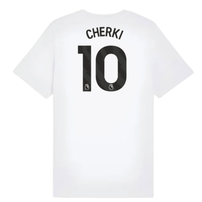 2025-2026 Man City FtblESS Tee (White) - Kids (Cherki 10)
