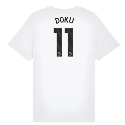 2025-2026 Man City FtblESS Tee (White) - Kids (Doku 11)