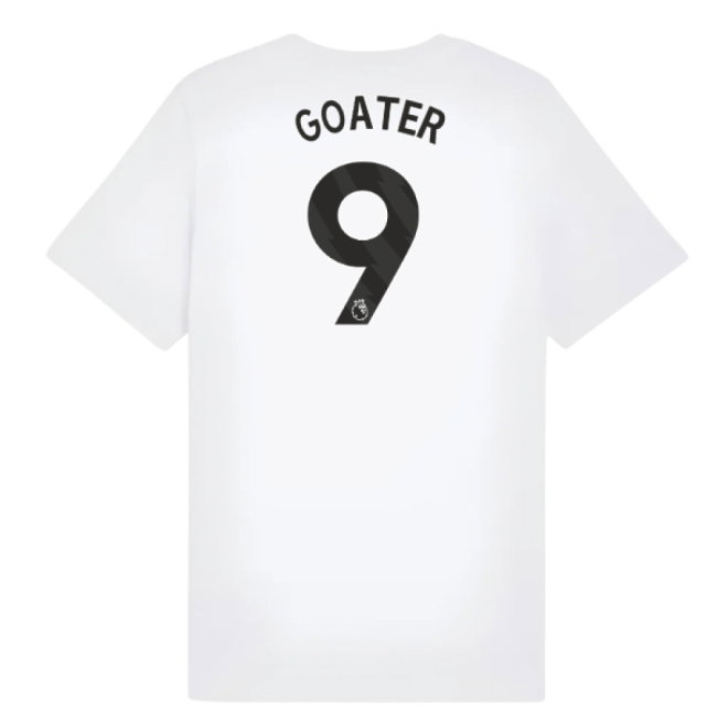2025-2026 Man City FtblESS Tee (White) - Kids (Goater 9)