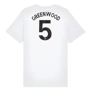 2025-2026 Man City FtblESS Tee (White) - Kids (Greenwood 5)