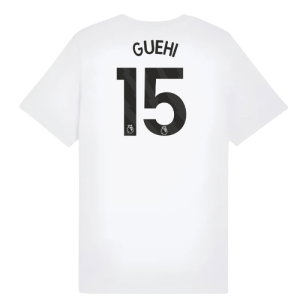 2025-2026 Man City FtblESS Tee (White) - Kids (Guehi 15)