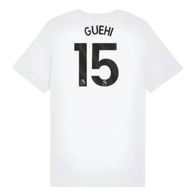 2025-2026 Man City FtblESS Tee (White) - Kids (Guehi 15)