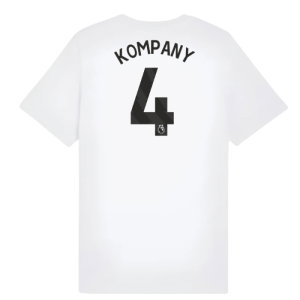 2025-2026 Man City FtblESS Tee (White) - Kids (Kompany 4)