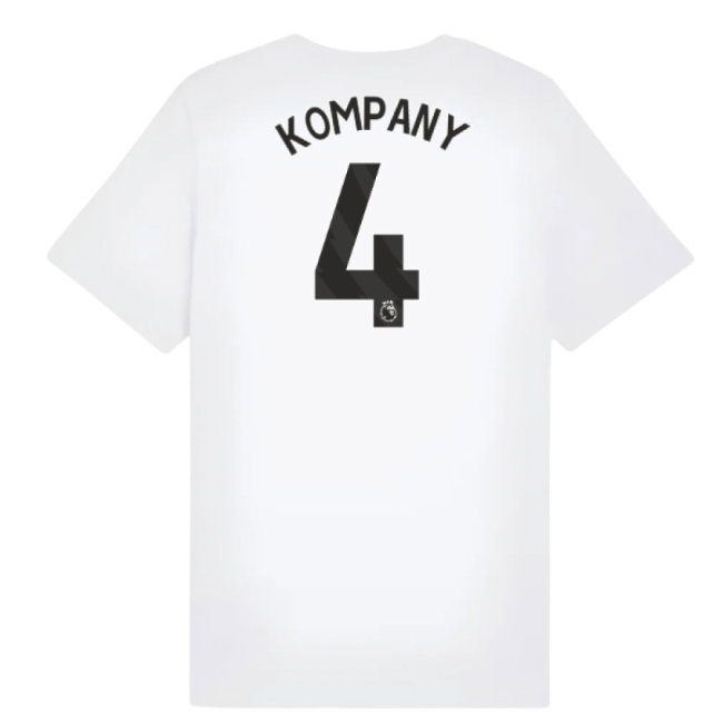 2025-2026 Man City FtblESS Tee (White) - Kids (Kompany 4)
