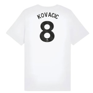 2025-2026 Man City FtblESS Tee (White) - Kids (Kovacic 8)