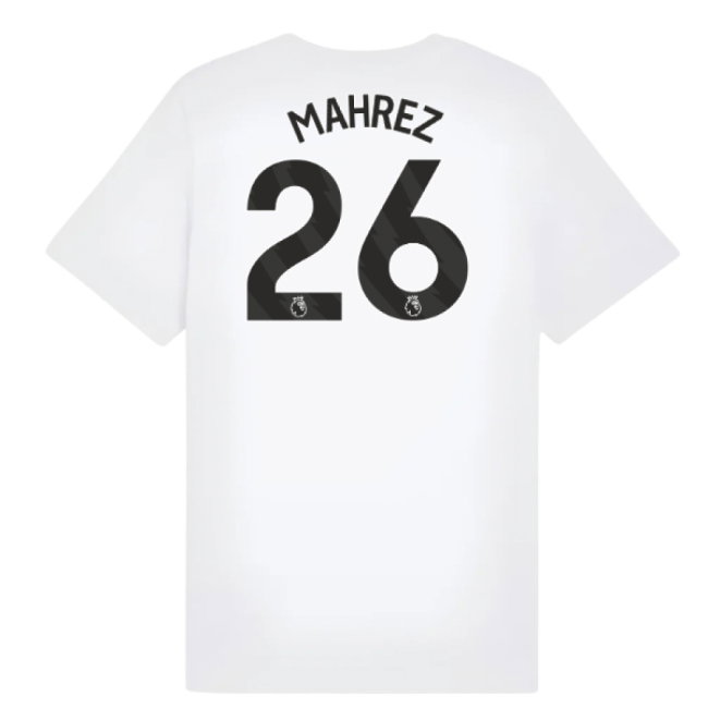 2025-2026 Man City FtblESS Tee (White) - Kids (Mahrez 26)