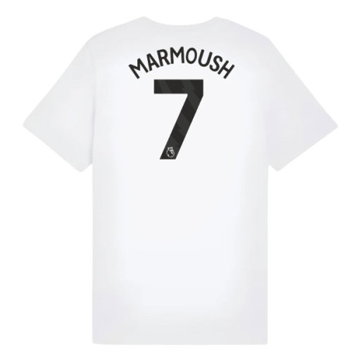 2025-2026 Man City FtblESS Tee (White) - Kids (Marmoush 7)
