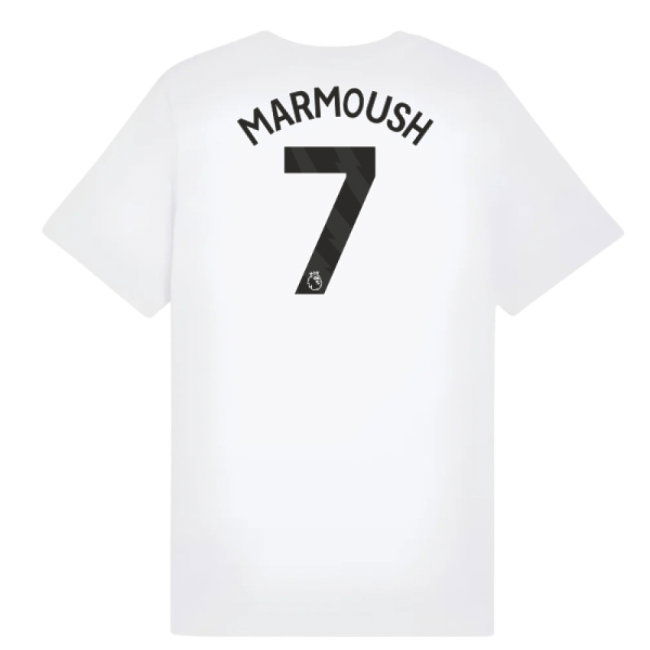 2025-2026 Man City FtblESS Tee (White) - Kids (Marmoush 7)