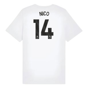 2025-2026 Man City FtblESS Tee (White) - Kids (Nico 14)