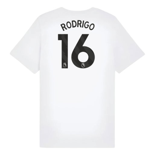 2025-2026 Man City FtblESS Tee (White) - Kids (Rodrigo 16)