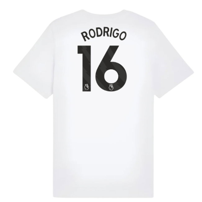2025-2026 Man City FtblESS Tee (White) - Kids (Rodrigo 16)