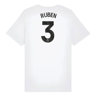 2025-2026 Man City FtblESS Tee (White) - Kids (Ruben 3)