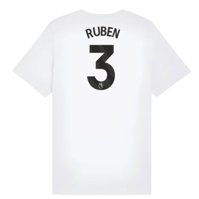 2025-2026 Man City FtblESS Tee (White) - Kids (Ruben 3)